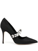 Manolo Blahnik escarpins à bout pointu 100 mm - Noir