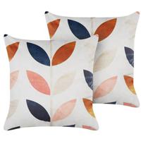 Beliani-QUINOA-Sierkussen set van 2-Multicolor-45 x 45 cm-Fluweel