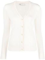 Tory Burch cardigan à boutons logo - Blanc