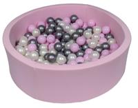 Viking Choice  Roze ballenbak 90 cm met 300 ballen parelmoer, licht paars & zilver