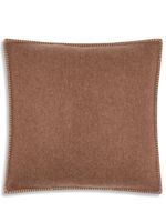 alonpi cashmere coussin Lubern à fini brossé - Marron