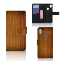 Xiaomi Redmi Note 7 Book Style Case Donker Hout