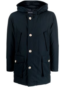 Woolrich parka matelassée à patch logo - Bleu