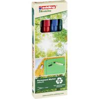 Edding 25 EcoLine 4-25-4 Permanent marker Zwart, Rood, Blauw, Groen Watervast: Ja - thumbnail