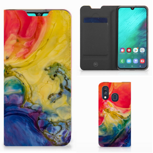 Bookcase Samsung Galaxy A40 Watercolor Dark