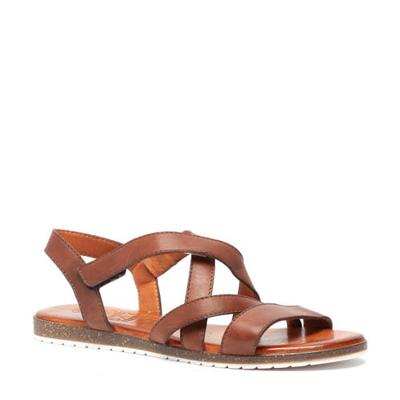 Scapino TwoDay leren sandalen cognac Scapino TwoDay leren sandalen cognac
