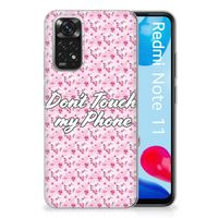 Xiaomi Redmi 10 | Redmi Note 11 4G Silicone-hoesje Flowers Pink DTMP