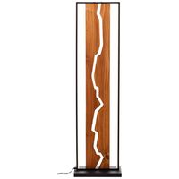 Brilliant Design vloerlamp Thunder zwart met hout G80111/76 - thumbnail