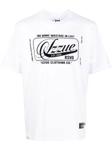 izzue t-shirt en coton à logo imprimé - Blanc