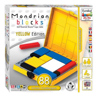 Ah!Ha Games logica-spel Mondriaan Blokken geel 56 delig