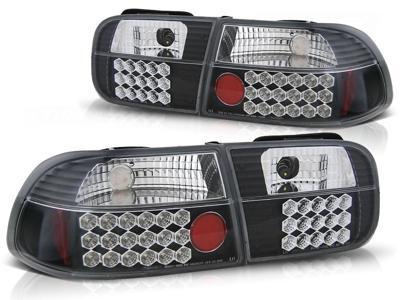 Tuning-Tec Achterlichten HONDA CIVIC 09 91-08 95 3D ZWART LED
