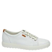 Ecco Soft 7 comfort leren veterschoenen wit