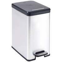 Curver DECO Bin 240639 Afvalbak 25 l (b x h x d) 250 x 450 x 420 mm Zilver, Zwart 1 stuk(s) - thumbnail