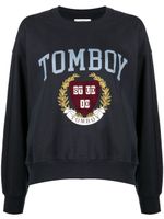 STUDIO TOMBOY sweat en coton à logo imprimé - Bleu