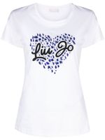 LIU JO t-shirt à motif cœur strassé - Blanc - thumbnail