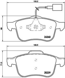 Remblokkenset, schijfrem BREMBO XTRA LINE P23132X