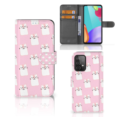 Samsung Galaxy A52 Telefoonhoesje met Pasjes Sleeping Cats Samsung Galaxy A52 Telefoonhoesje met Pasjes Sleeping Cats