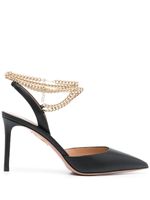 Aquazzura escarpins Flash 95 mm en cuir - Noir