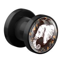 Tunnel met Afrikaans design Acryl Tunnels & Plugs