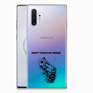 Samsung Galaxy Note 10 Plus Silicone-hoesje Gun Don't Touch My Phone