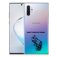 Samsung Galaxy Note 10 Plus Silicone-hoesje Gun Don't Touch My Phone - thumbnail