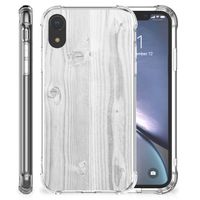 Apple iPhone Xr Stevig Telefoonhoesje White Wood