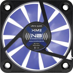 NoiseBlocker BlackSilent XM-2 PC-ventilator Zwart, Blauw (transparant) (b x h x d) 40 x 40 x 10 mm