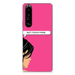 Sony Xperia 1 III Silicone-hoesje Woman Don't Touch My Phone