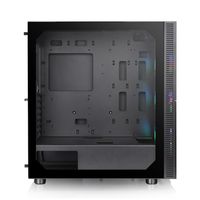 Thermaltake CA-1W1-00M1WN-01 Midi-tower PC-behuizing Zwart 3 voorgeïnstalleerde LED-ventilators, LCS-compatibel, Zijvenster, Geschikt voor DIY-waterkoeling, - thumbnail