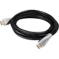 club3D CAC-1311 HDMI-kabel HDMI Aansluitkabel HDMI-A-stekker, HDMI-A-stekker 1.00 m Zwart, Zilver 4K UHD, Folie afscherming, UL gecertificeerd, Stekker past op