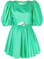 Aje robe courte à manches bouffantes - Vert