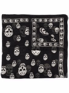 Alexander McQueen foulard à motif têtes de mort - Noir