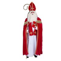 Sinterklaas kostuum - inclusief kruis ketting met rode steen