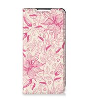 Samsung Galaxy S22 Smart Cover Pink Flowers - thumbnail