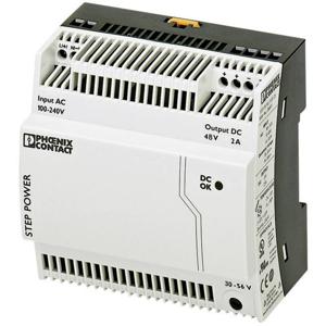 Phoenix Contact STEP-PS/1AC/48DC/2 DIN-rail netvoeding 48 V/DC 2 A 96 W Aantal uitgangen: 1 x Inhoud: 1 stuk(s)