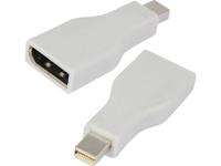 LogiLink CV0039 DisplayPort Adapter [1x DisplayPort bus - 1x Mini-DisplayPort stekker] Wit Vergulde steekcontacten