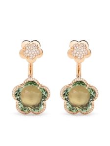 Pasquale Bruni boucles d'oreilles Ton Joli en or rose 18ct serties de quartz et de diamants