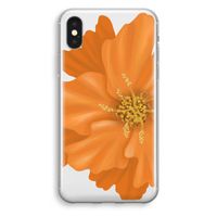 Orange Ellila flower: iPhone X Transparant Hoesje