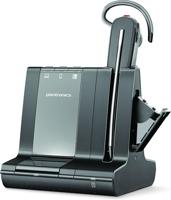 HP DECT Mono-headset 'Savi W8245' convertibel, met basisstation, hoofdband + nekbeugel en oorhaak, SoundGuard en batterijoplaadvak, Skype for Business, zwart