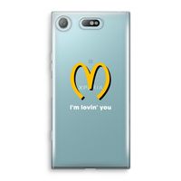 I'm lovin' you: Sony Xperia XZ1 Compact Transparant Hoesje - thumbnail