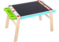 Tooky Toy krijttekentafel junior 86,7 x 50 cm hout blauw/groen