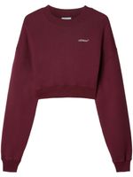 Off-White sweat crop à logo brodé - Rouge