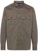 Zegna chemise en coton à manches longues - Marron