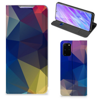 Samsung Galaxy S20 Plus Stand Case Polygon Dark - thumbnail