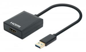 Manhattan USB 3.2 Gen 1 (USB 3.0) Adapter [1x USB 3.2 Gen 1 stekker A (USB 3.0) - 1x HDMI-bus] 153690 15 cm