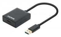 Manhattan USB 3.2 Gen 1 (USB 3.0) Adapter [1x USB 3.2 Gen 1 stekker A (USB 3.0) - 1x HDMI-bus] 153690 15 cm - thumbnail