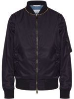 Valentino Garavani veste bomber Rockstud - Bleu