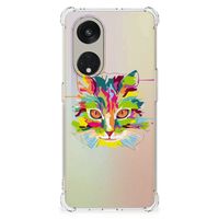 OPPO Reno8 T 5G Stevig Bumper Hoesje Cat Color