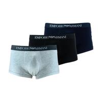 Emporio Armani 3 pack Boxershorts / Trunk navy blue grijs zwart