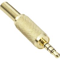 BKL Electronic 1103057 Jackplug 3.5 mm Stekker, recht Aantal polen: 4 Stereo Goud 1 stuk(s)